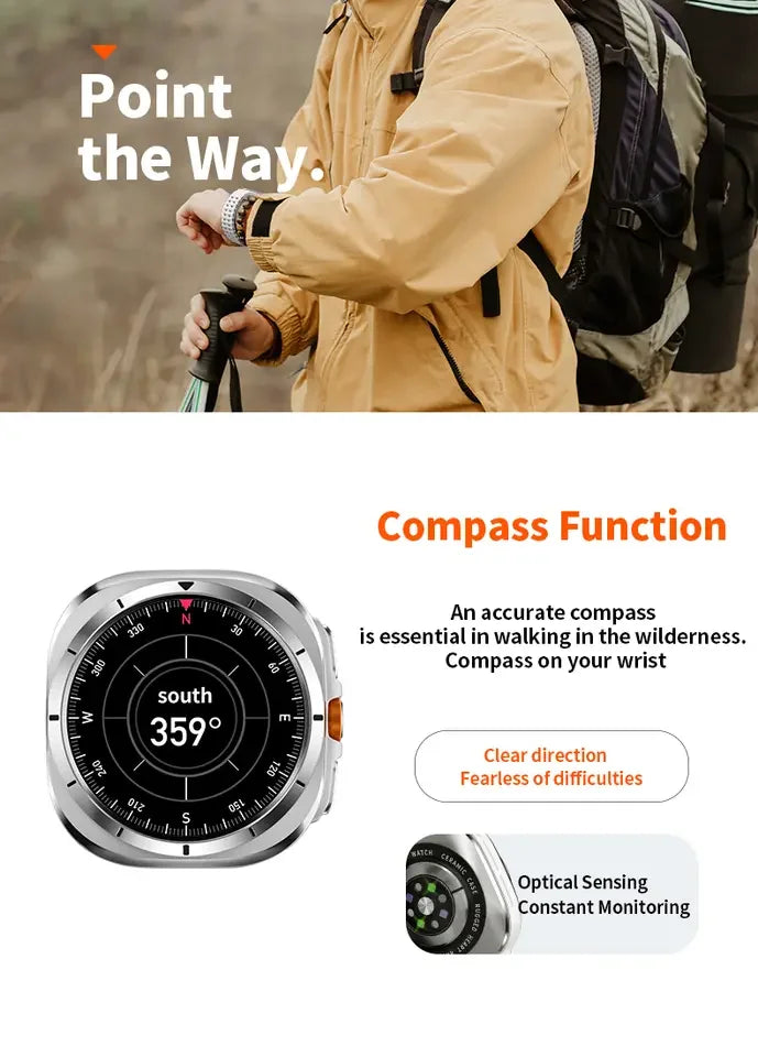 New 2025 Galaxy Watch 7 Ultra 47mm Smart Watch Bluetooth Call Men GPS NFC AMOLED Fitness Tracker Health Smartwatch For Samsung