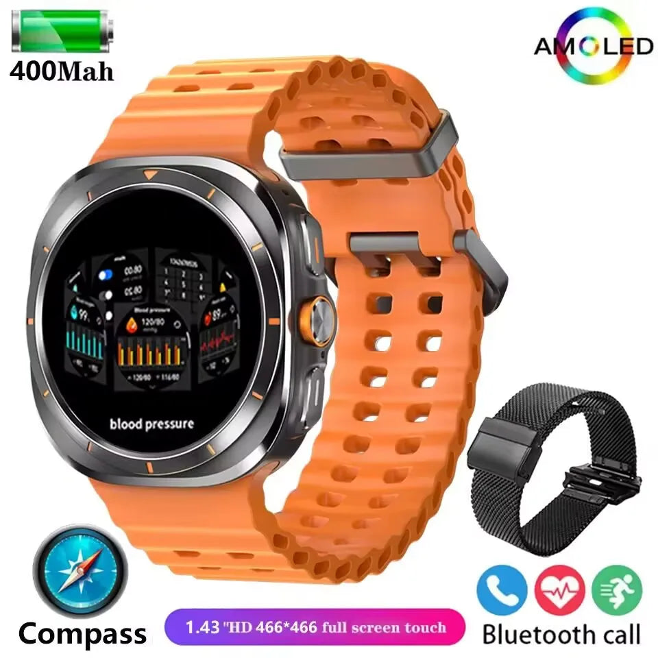 New 2025 Galaxy Watch 7 Ultra 47mm Smart Watch Bluetooth Call Men GPS NFC AMOLED Fitness Tracker Health Smartwatch For Samsung