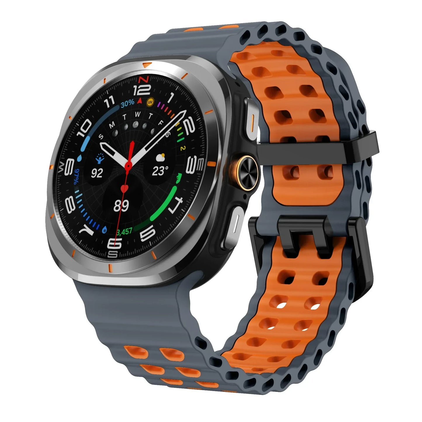 Marine Band For Samsung Galaxy Watch Ultra Strap 47mm Accessories Sport Silicone Correa Bracelet Galaxy Watch 7 ultra 47mm Strap