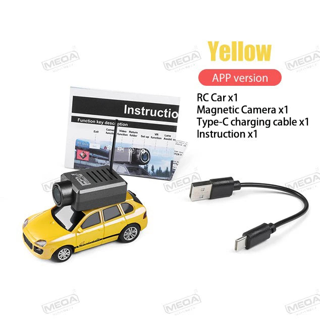 Wltoys 6401-C 1/64 FPV Mini RC Car&Runway Mats 2.4GHz First Person View Gyroscope Remote Control Car with HD Camera Racing Toy