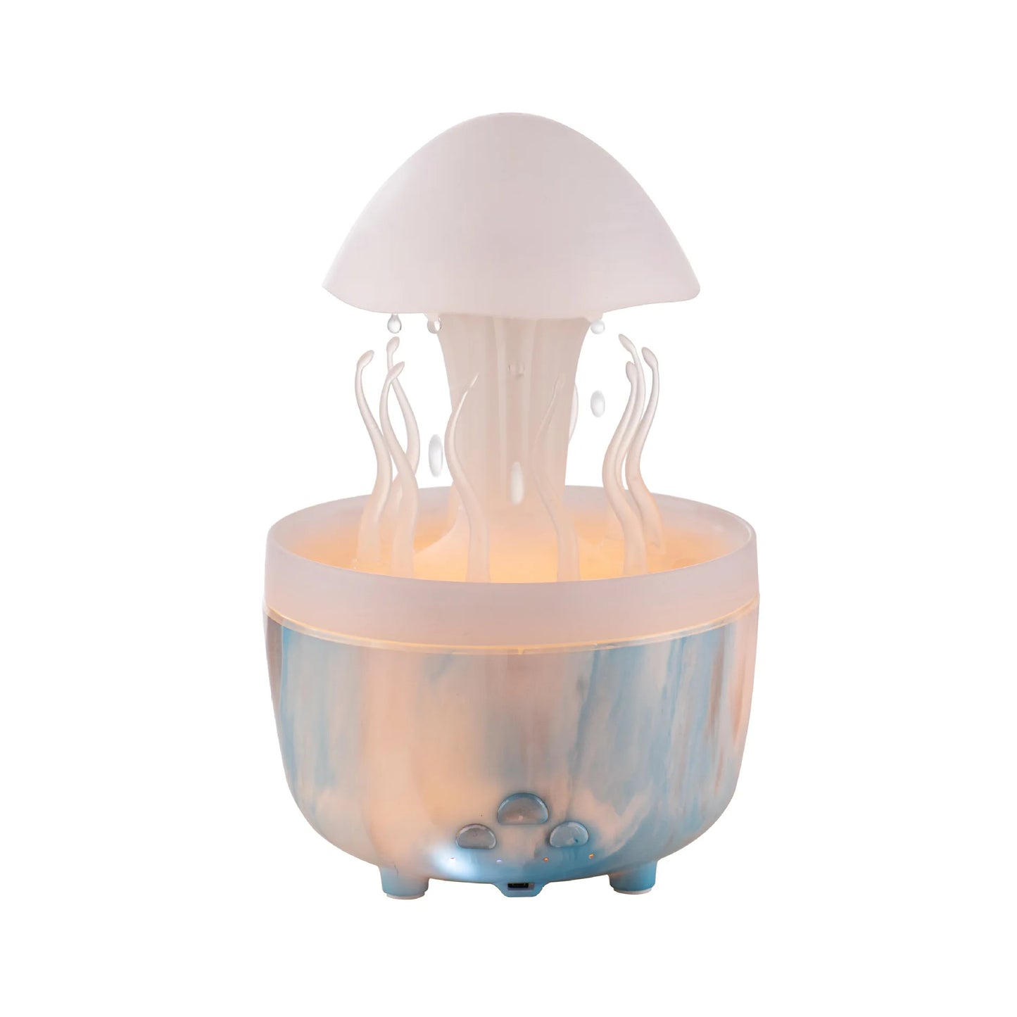 Raindrop Humidifier Jellyfish Seaweed Shape Aromatherapy Diffuser 300ml with Remote Control Can be Timed for Bedroom Office