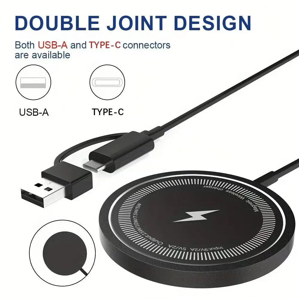 Magnetic Wireless Charger Pad 15W Fast Charging Stand for iPhone 15 14 13 12 Pro Airpods PD Phone Chargers