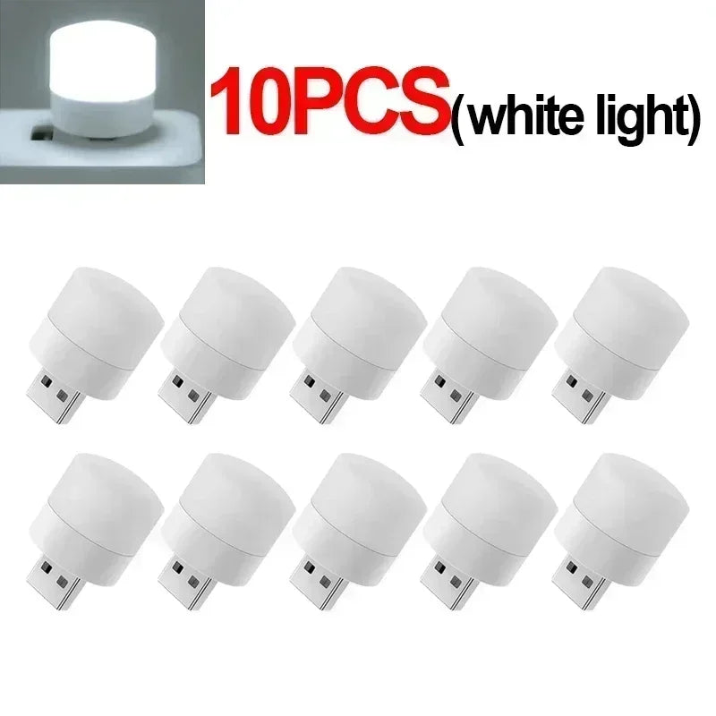 USB Light Mini LED Lamp Lights Table Room Plug Night Book Reading Decorating Items Warm White Eye Protections Wholesale Bedroom
