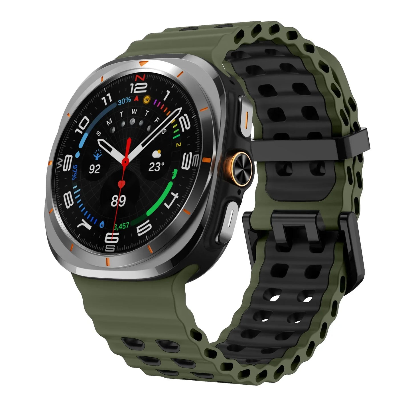Marine Band For Samsung Galaxy Watch Ultra Strap 47mm Accessories Sport Silicone Correa Bracelet Galaxy Watch 7 ultra 47mm Strap